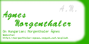 agnes morgenthaler business card