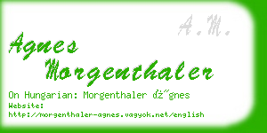 agnes morgenthaler business card